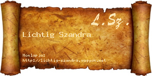 Lichtig Szandra névjegykártya